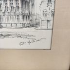 Piet Hollevoet - Tekening - Veurne Gerechtshof En Belfort thumbnail 6