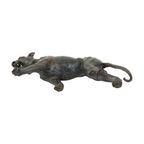 Mid Century Lederen Panter Beeld Liberty Of London 43cm thumbnail 2