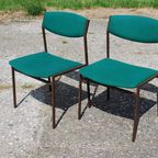 Groene Stoelen Metalen Frame Vintage Stoelen, Strak thumbnail 2