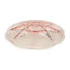 Vintage Art Deco Platte Fruitschaal Roze Geperst Glas thumbnail 7