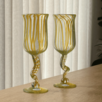 Set Of 4 Colorful Handblown Glasses From Kenya thumbnail 7