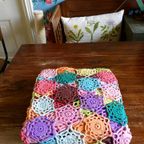 Vintage Kleurrijke Cotton Candy Crochet Sprei Jaren '70 thumbnail 15