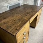 Vintage Xl Industriele Bureau / Desk thumbnail 8