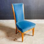 Art Deco Eetkamerstoelen – Pander Stijl – Blauw thumbnail 5