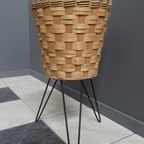 Wicker Basket On Metal Legs 1970S thumbnail 8