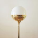 Messing Vloerlamp En Opaline Glas Van Vereinigte Werkstätten thumbnail 4