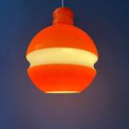 Oranje Peill & Putzler Space Age Glazen Hanglamp thumbnail 4