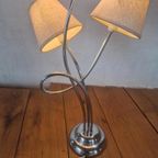 Vintage Design Tafel Lamp Chroom thumbnail 7