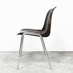 Vintage Helmut Starke Stapelbare Kuip Stoelen, High Gloss Bruin. thumbnail 2