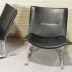 2 Deens Design Vintage Eagle Leren Fauteuils, Kebe Mobler thumbnail 2