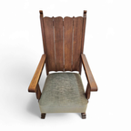 Oak High Back Arm Chair 1930s thumbnail 16