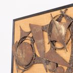 1970’s Danish Brutalist Wall Sculpture / Wanddecoratie / Muurdecoratie From Henrik Horst thumbnail 3