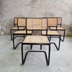 Set Van 6 Cesca Stoelen Marcel Breuer Stijl Webbing Stoelen thumbnail 16