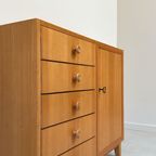 Vintage Houten Kast Met 5 Lades En 1 Deurtje thumbnail 12