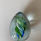 Glazen Presse Papier Ei / Glassculptuur Met Spiraal thumbnail 5