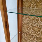 Antieke Vintage Houten Vitrinekast Wandkast Servieskast Kast thumbnail 4