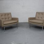 Florence Knoll Lounge Chairs Model 65A For Knoll Int. thumbnail 2