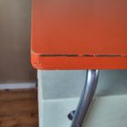 Superleuk Retro Frans Bureau Jaren 70 Vintage Oranje thumbnail 9