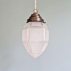 Art Deco Hanglamp In Gesatineerd Glas, 1920-30s thumbnail 3
