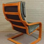 Vintage Poang Leren Fauteuil, Noboru Nakamura Voor Ikea thumbnail 4