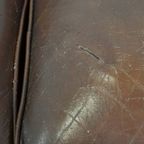 Karaktervolle, Correct Afgewerkte Vintage Rundleren Engelse Chesterfield 3 Zits Bank thumbnail 17