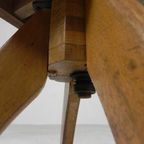Houten Kinderstoel, Draaistoel, Schoolstoel, Jaren 50 thumbnail 19