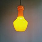 Vintage Oranje Opaline Hanglamp, Jaren 60 thumbnail 3