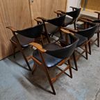 Set Van 6 Vintage Stoelen Koehoorn Stoelen Van Teeffelen thumbnail 5