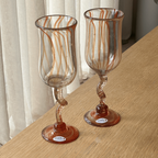 Set Of 4 Colorful Handblown Glasses From Kenya thumbnail 3
