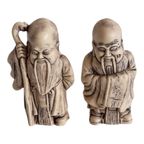Vier Japanse Netsuke-stijl Beeldjes, Franse Reproductie thumbnail 9