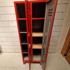 Brandweer Rode Lockerkast Vintage Kledingkast Wandkast thumbnail 5