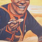 Authentiek Reclame Karton, Herdrukt Door Banania 80'r Jaren. thumbnail 2