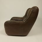 Vintage Lederen Fauteuil, 1982 thumbnail 5