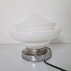 Art Deco Plafondlamp Geometrisch Opaline. thumbnail 11