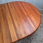 Glostrup, Vintage Jaren 60 Deense Ronde Ovale Tafel Teak thumbnail 22