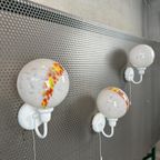3x Vintage (1980’s) Wandlampen GuRo – Glas thumbnail 3