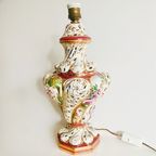 Vintage Barok Capodimonte Lamp Porselein Rococo 1960’s thumbnail 7