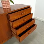 Teak Fineer Dressoir Met Lades Vintage thumbnail 9