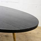 Vintage (60s) Salontafel Zwart Marmeren Blad / Koffietafel / Vintage Coffeetable Marble Top thumbnail 5
