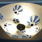 1960S Ceiling Lamp In White And Blue “Eyes” By Napako thumbnail 7