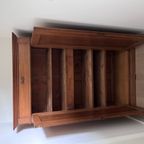 Eiken Tweedeurs Kast Met Bovenlade, Planken En Binnenlades, 104 Cm Breed thumbnail 8
