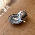 Vintage Butter Dish With A Knife thumbnail 3