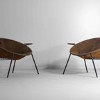 Deense Vintage Mid-Century Relax 'Balloon' Lounge Fauteuils Van Hans Olsen Voor Lea Design, 1950 thumbnail 8