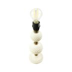 Vintage Tafellamp Frosted Melkglas Messing Hobnail 1970S thumbnail 5