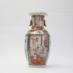 Chinese Rose Medallion Canton Export Porcelain Vase, Early 20Th thumbnail 3