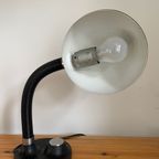 Vintage Egon Hillebrand Bureaulamp. Tafellamp Hillebrand. Gietijzeren Voet. thumbnail 5