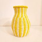 50's Stijl Sisal Vaas Retro Vaas Vintage Vaas thumbnail 2