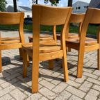 Set (5) Deens Vintage Eetkamerstoelen Brutalist Style thumbnail 3