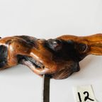 Antieke Franse Laurent Siret Kurkentrekker 12 Wortelhout Wijnstok 1920’s thumbnail 4