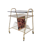 Bijzet/ Trolley/ Platen Opbergmeubel/ Platenrek – Jaren 60 -(mf27) thumbnail 7